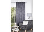 Vorhang HOME WOHNIDEEN "GINGKO" Gr. 2, grau (anthrazit), B:135cm H:175cm, Polyester, Gardinen, Vorhang, Verdunkler, jacquardgemustertes Gingko-Blatt-Motiv, 100% verdunklend