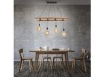 JUST LIGHT Hängeleuchten "EDGAR", beige (schwarz), 4, H: 120cm, 1 Stk., Leuchten, Leiter Optik, Abhängung verstellbar - Reutlinger Verschluss, Hängeleuchten