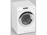 Kinder-Waschmaschine KLEIN "Miele Waschmaschine", weiß, Spielzeug-Haushaltsgeräte, KinderB:19cm H:27cm T:18cm, Kinder-Waschmaschine, mit Wasser befüllbar, B:19cm H:27cm T:18cm