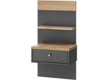 Nachtkonsole OTTO HOME "WESTMINSTER", grau (grau dunkel), B:50cm H:94cm T:35cm, Sideboards, Nachtkonsole, mit 1 Schublade, exclusiv by Otto