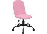 Bürostuhl BYLIVING "Trolly", schwarz (pink, schwarz, pink), B:42cm H:95cm T:54cm, Metall, Polyester, Stühle, Bürostuhl, moderner Kinderstuhl / Drehstuhl, clever zusammenklappbar