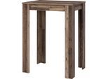 Bartisch BYLIVING "Nele", braun (old wood), B:80cm H:104cm T:60cm, Tische, Bartisch, Höhe 104 cm, in verschiedenen Farben