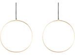 Dekohänger CREATIV DECO, gold (goldfarben), Ø:30cm, Aluminium, Dekohänger, Dekohänger, Metallring mit hochwertigem Lederband, Ø 30 cm