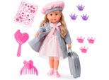 Stehpuppe BAYER "Charlene, 46 cm", grau (grau, rosa), Puppen, Kinder, Stehpuppe