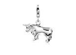 Charm-Einhänger NENALINA "Charm Anhänger Sternzeichen Stier Taurus 925 Silber" Gr. 25, silber, Charms, Damen, Blacklist, Silber 925 (Sterlingsilber), Charm-Einhänger
