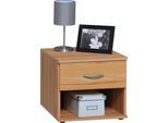 Container VOGL MÖBELFABRIK "Barrie, Bürocontainer, Nachtschrank, mit Schubladen & Füßen", beige (kernbuchefarben), B:40cm H:36cm T:40cm, Holzwerkstoff, Schränke, Container, verschiedene Ausführungen, Höhe 37 cm, Made in Germany