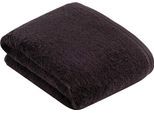 Badetuch VOSSEN "Vegan Life", grau (anthrazit), B:100cm L:150cm, Webfrottier, Obermaterial: 100% Baumwolle, Handtücher, Badetuch, 100% vegan