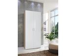 Drehtürenschrank WIMEX "Malta", weiß (struktureichefarben hell, hochglanz weiß), B:80cm H:185cm T:40cm, Schränke, Drehtürenschrank, mit Hochglanz-Front