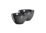 Schale LEONARDO "Keramikschalen Matera ø 15.3 cm 2er Set", grau (anthrazit), Schüsseln, Schale