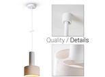 PACO HOME Pendelleuchte "VELUTA", weiß, Ø 15cm H: 177cm, Leuchten, Wohnzimmer Hängeleuchte Stoffschirm Esszimmer Modern GU10, Pendelleuchte