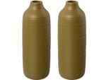 Tischvase "Vase", gelb (senf), H:30cm Ø:10cm, Glas, LEGER HOME BY LENA GERCKE, Vasen, Tischvase, im eleganten Design