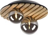 JUST LIGHT Deckenleuchte "GREEN STIK", braun (holz, natur), 2, Ø 15cm H: 20cm, 1 Stk., Leuchten, ExklusiveG9, Deckenleuchte