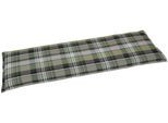 Bankauflage GO-DE "3-Sitzer", grau (grau, grün), B:148cm H:6cm T:48cm, Polyester, Polyurethan, Polsterauflagen, Bankauflage, 148x48 cm