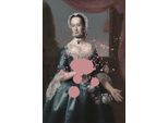 Acrylglasbild QUEENCE "Frau mit Farbklecks", grün (farbe bild(er): grün), B:60cm H:90cm T:2,4cm, Bilder, Acrylglasbild, Fine Art-Print in Galeriequalität