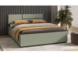 Bett OTTO HOME "Cross, moderner Bettrahmen", grün (salbei, salbei, schwarz), B:164cm H:91cm L:205cm, Betten, Bett, Doppelbett in zwei Grössen, stabiles Bettgestell