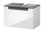 Waschbeckenunterschrank WELLTIME "Siena", schwarz-weiß (anthrazit, weiß), B:60cm H:40cm T:35cm, MDF, Schränke, Waschbeckenunterschrank, Badmöbel, Breite 60 cm