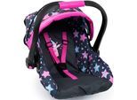 Puppen Autositz BAYER "rosa/goldfarben Schleife", schwarz (sterne blau), Puppenausstattungen, KinderB:34cm H:38cm T:45cm, Kunststoff, Metall, Puppen Autositz, mit Dach, B:34cm H:38cm T:45cm