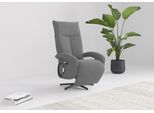 TV-Sessel SIT & MORE "Zoe, inkl. Kopfteilverstellung & 360 Drehfunktion", grau, B:74cm H:112cm T:82cm, 95% Polyester, 5% Polyamid, Sessel, TV-Sessel, wahlweise mit 2 Motoren, Akku & Aufstehhilfe