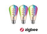 PAULMANN LED-Leuchtmittel "Smart Filament 3er-Pack ST64 470lm 2200K-6500K gold 230V", Energieeffizienz: G, gold (goldfarben), L:14cm Ø:6,4cm, Leuchtmittel, LED-Leuchtmittel