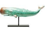 Dekofigur KARE DESIGN "Deko Figur Whale Base 77cm", blau, B:77cm H:38,5cm T:17,5cm, Polyresin, Dekofiguren, Dekofigur