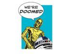 Bild KOMAR "Star Wars Classic Comic Quote Droids", bunt (farbe bild(er): bunt), B:30cm H:40cm, Holz, Papier, Bilder, Bild, Wandbild zur Dekoration im Kinderzimmer - ohne Rahmen