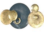 Wanddekoobjekt PAJOMA "Wanddekoration", gold, B:91cm H:48cm T:9cm, Metall, Wanddekoobjekte, Wanddekoobjekt, Wandobjekt aus Metall, viele Kreise