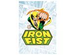 Wandtattoo KOMAR "Iron Fist Comic - Größe 50 x 70 cm", grün (grün, gelb), B:50cm H:70cm, Folie, Wandtattoos, Wandtattoo, selbstklebend, Wandsticker, Kinderzimmer