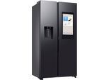 SAMSUNG Side-by-Side "RS90F66BEFEF", Energieeffizienz: E, silber (schwarz steel), B:91,2cm H:178cm T:72,6cm, Kühlschränke, Side-by-Side