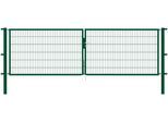 Zaundoppeltür ALBERTS "Flexo", grün, B:400cm H:120cm, Stahl, Tore, Zaundoppeltür, 400 cm Breite, in versch. Höhen