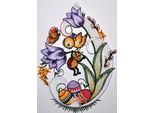 Fensterbild STICKEREIEN PLAUEN "Fensterbild Ostern" Gr. 1, bunt, B:22cm H:32cm, Polyester, Fensterbilder, Fensterbild, Echte Plauener Spitze