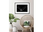 Bild QUEENCE "I wanna hold your hand", schwarz (farbe rahmen: schwarz, farbe bild(er): schwarz), B:40cm H:30cm, Acrylglas, Holz, Papier, Bilder, Bild, HD Premium Poster-Druck inkl. Holzrahmen