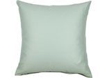 Kissenbezug JANINE "Colors Mako Satin", grün, B:50cm L:50cm, Mako-Satin, Obermaterial: 100% Baumwolle, Kissenbezüge, Kissenbezug, mit Reißverschluss, uni Kissenhülle, feinfädig, 100% Baumwolle