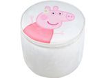 Kinderhocker ROBA "Peppa Pig, rund", grau, Hocker, Kinder, B/H/T: 33cm x 27cm x 33cm, Kinderhocker, B:33cm H:27cm T:33cm