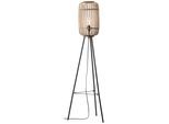 BRILLIANT Stehlampe "Woodrow", braun (hellbraun), 1, Ø 45cm H: 130cm, 1 Stk., Leuchten, dreibeinige Bambus Lampe, 130 x 45 cm, E27, Boho-Stil, Stehlampe