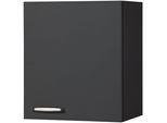 Hängeschrank WIHO KÜCHEN "Michigan", grau (front und korpus: anthrazit), B:50cm H:56,5cm T:35cm, Schränke, Hängeschrank