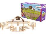 Spielwelt SCHLEICH "HORSE CLUB, Pferdekoppel mit Eingangstor (42434)", bunt, Spielfigurenwelten, Kinder, Kunststoff, Spielwelt, Made in Germany