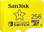 SANDISK Speicherkarte "microSDXC für Nintendo Switch 256GB", gelb, 256 GB, Speicherkarten, A1/ V30/ U3/ C10/ R100/ W90, Speicherkarte