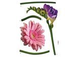 Wandtattoo KOMAR "Fiore - Größe 50 x 70 cm", bunt (rosa, lila, grün), B:50cm H:70cm, Folie, Wandtattoos, Wandtattoo, selbstklebend, Wandsticker