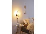 PAULEEN Wandleuchte "Boho Dream max20W Schwarz/Beige 230V Metall/Stoff", schwarz (beige, schwarz), 1, H: 33cm, Leuchten, E27, Wandleuchte