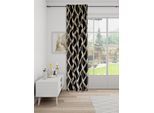Vorhang HOMING "Marla" Gr. 1, schwarz, B:140cm H:245cm, Polyester, Gardinen, Vorhang, Fertigschal