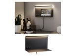 PAULMANN LED Wandleuchte "Jarina 4,5W/1,6W USBC 230V 3000K Metall", schwarz, 1, H: 20cm, Leuchten, LED Wandleuchte