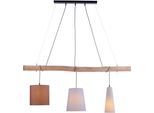 JUST LIGHT Pendelleuchte "DAMIAN", braun, 3, H: 120cm, 1 Stk., Leuchten, Hängeleuchte, Hängelampe, Pendelleuchte
