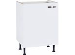 Spülenschrank KOCHSTATION "KS-Cara", weiß (weiß, weiß), B:60cm H:87cm T:58,4cm, Schränke, Spülenschrank, Breite 60 cm