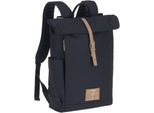 Wickelrucksack LÄSSIG "Green Label, Rolltop, night Blue", Baby, Gr. B/H/T: 30cm x 46cm x 15cm, blau (night blau), Polyester, Rucksäcke Wickelrucksack, PETA-approved vegan; zum Teil aus recyceltem Material