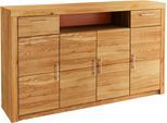 Highboard VOGL MÖBELFABRIK "Toronto", braun (wildeiche teilmassiv), B:182cm H:107cm T:42cm, Sideboards, Highboard, opt. Glastüren, teilmassiv, Rahmenoptik, Made in Germany