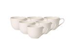 Tasse VILLEROY & BOCH "Kaffeetassen For Me 160 ml 6er Set weiß", weiß, Porzellan, Trinkgefäße, Tasse