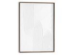 Wandbild REINDERS "Reliefmuster", farbe bild(er): weiß, B:50cm H:70cm T:3cm, Bilder, Wandbild, Wohnzimmer - Weiß - MDF - Abstrakt - 50x70 cm