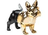Schmuckkasten KARE DESIGN "Spardose Bulldog Gold-Schwarz", gold (goldfarben), B:34cm H:27,5cm T:14,5cm, Aufbewahrungsboxen, Schmuckkasten
