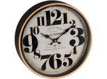 Wanduhr AMBIENTE HAUS "Le Normand Wanduhr 29cm", beige, B:28cm H:28cm T:1cm, Wanduhren, Wanduhr