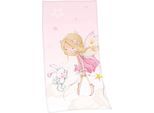 Badetuch "Little Fairy", rosa, B:75cm L:150cm, Velours, Obermaterial: 100% Baumwolle, HERDING YOUNG COLLECTION, Handtücher, Badetuch, 75x150 cm, hochfarbig bedruckt
